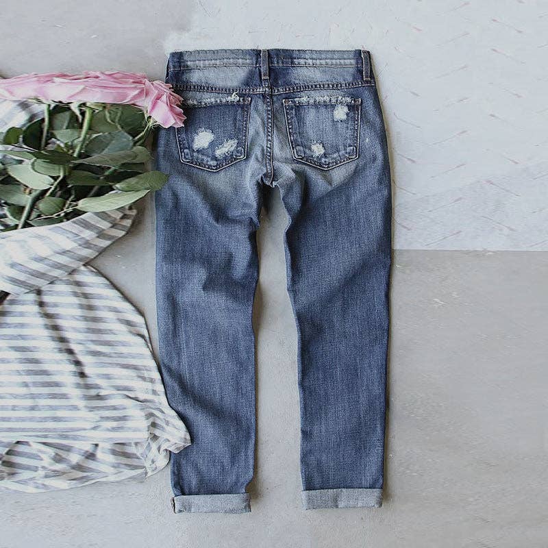 KC Patch Straight Leg Jeans