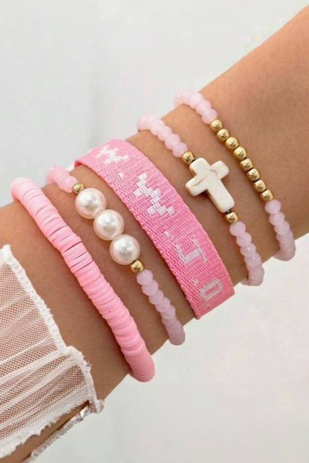 WWJD Faith 5pcs Bracelet Set