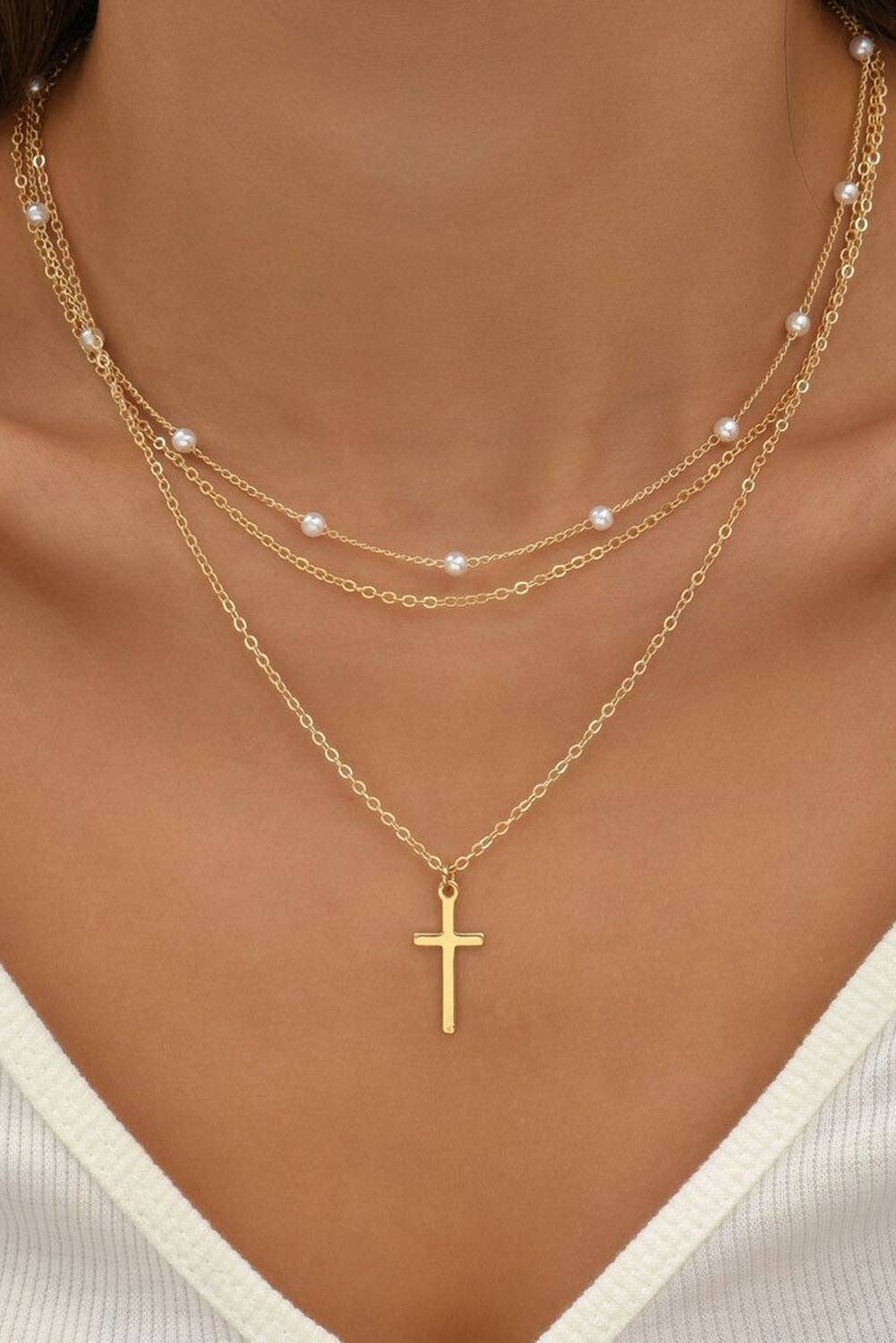 Gold Plated Cross Necklace
