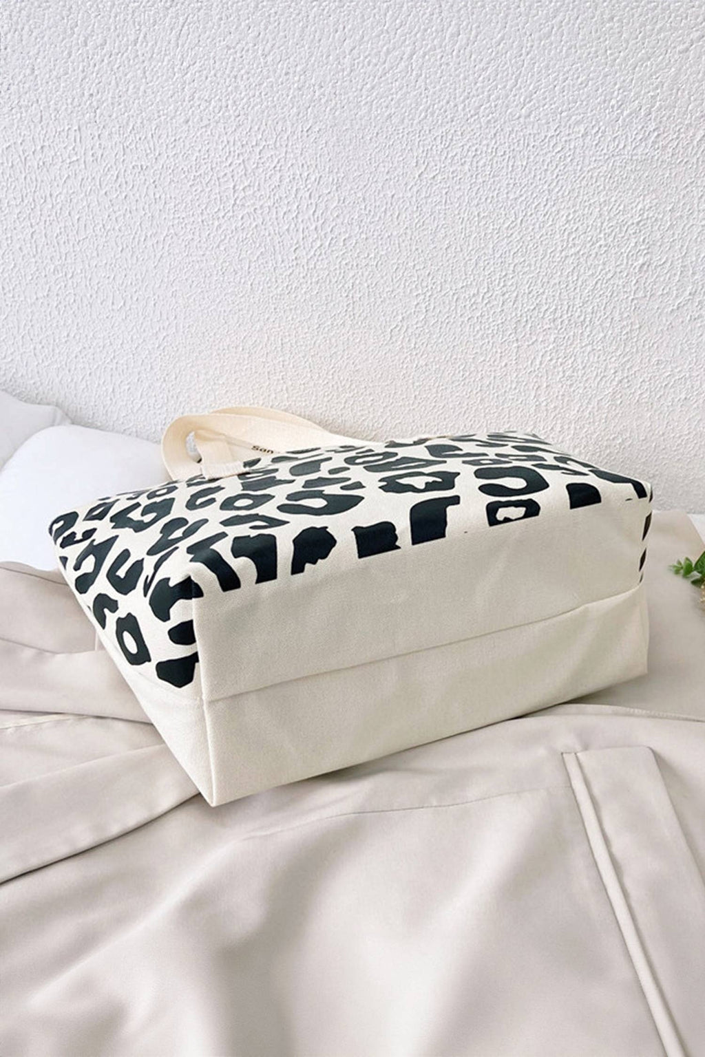 Leopard Print Canvas Tote Bag