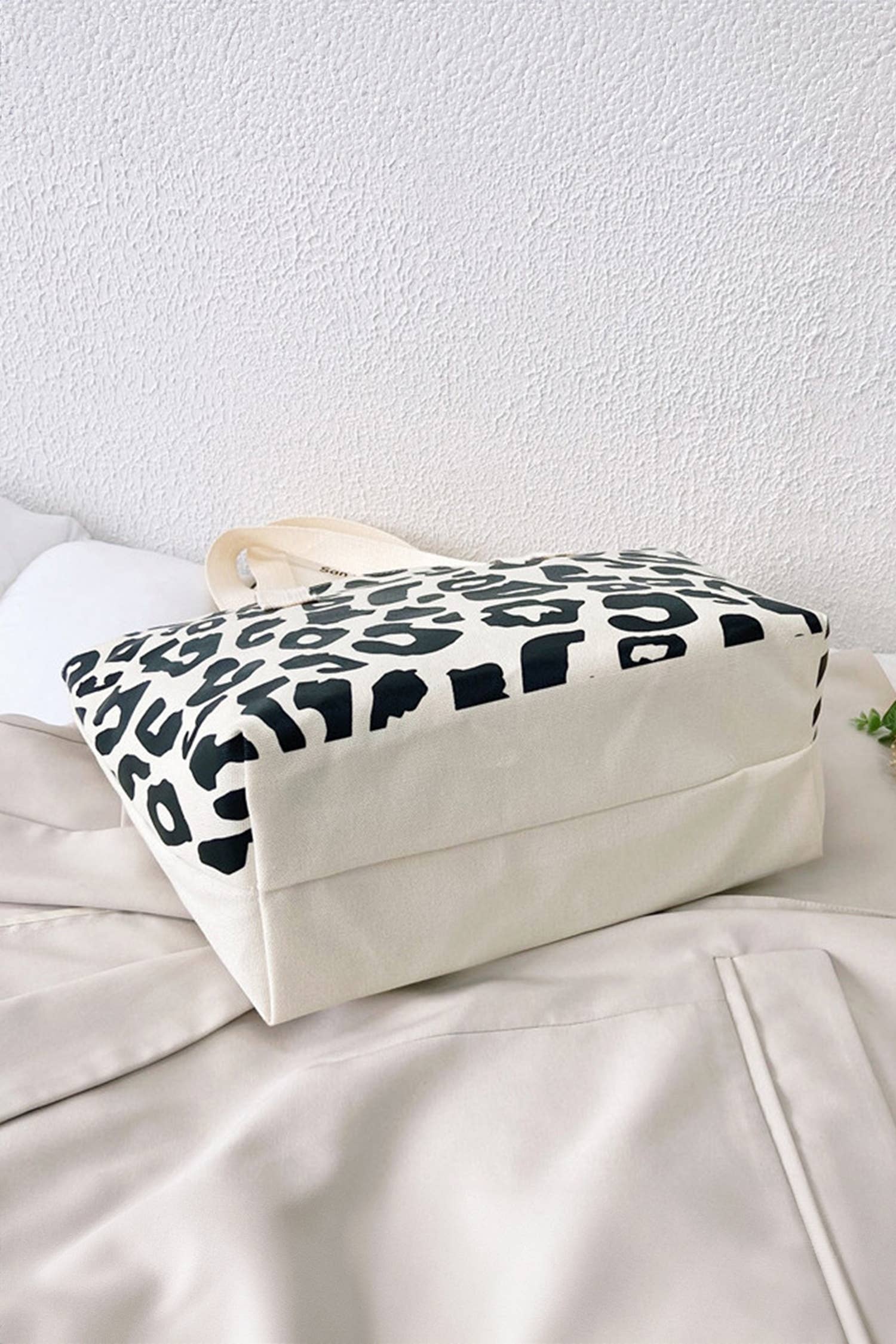 Leopard Print Canvas Tote Bag