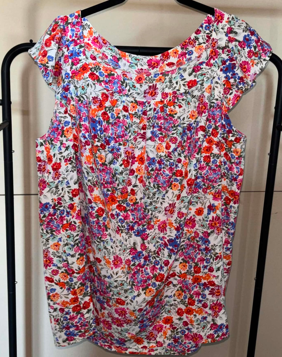 Floral Capped Sleeve Shirt