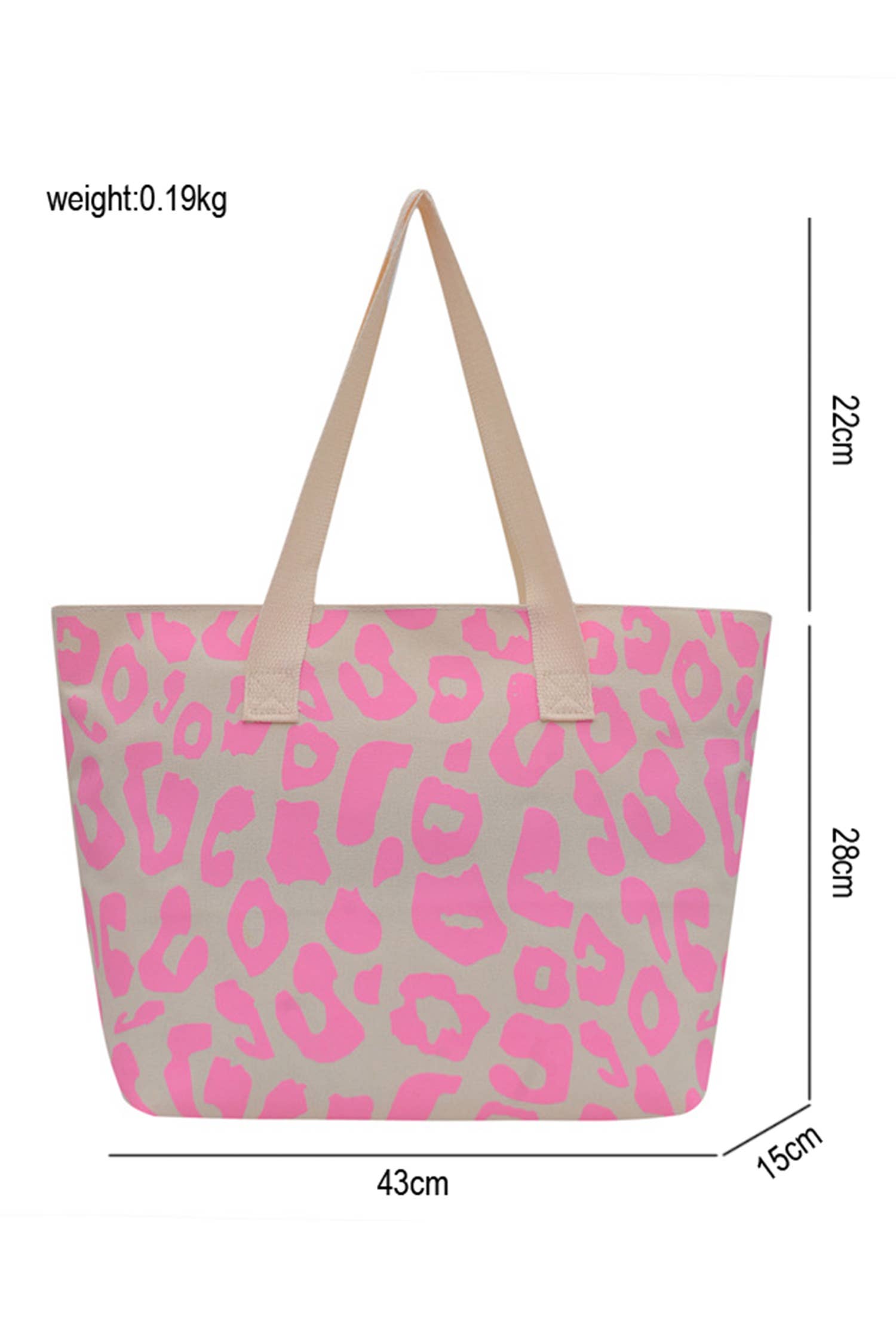Leopard Print Canvas Tote Bag