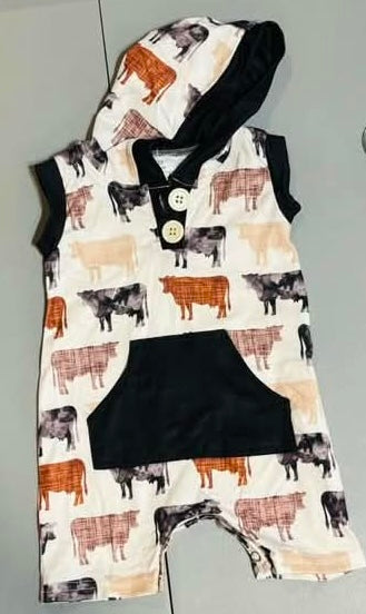 Cow Hooded 1pc