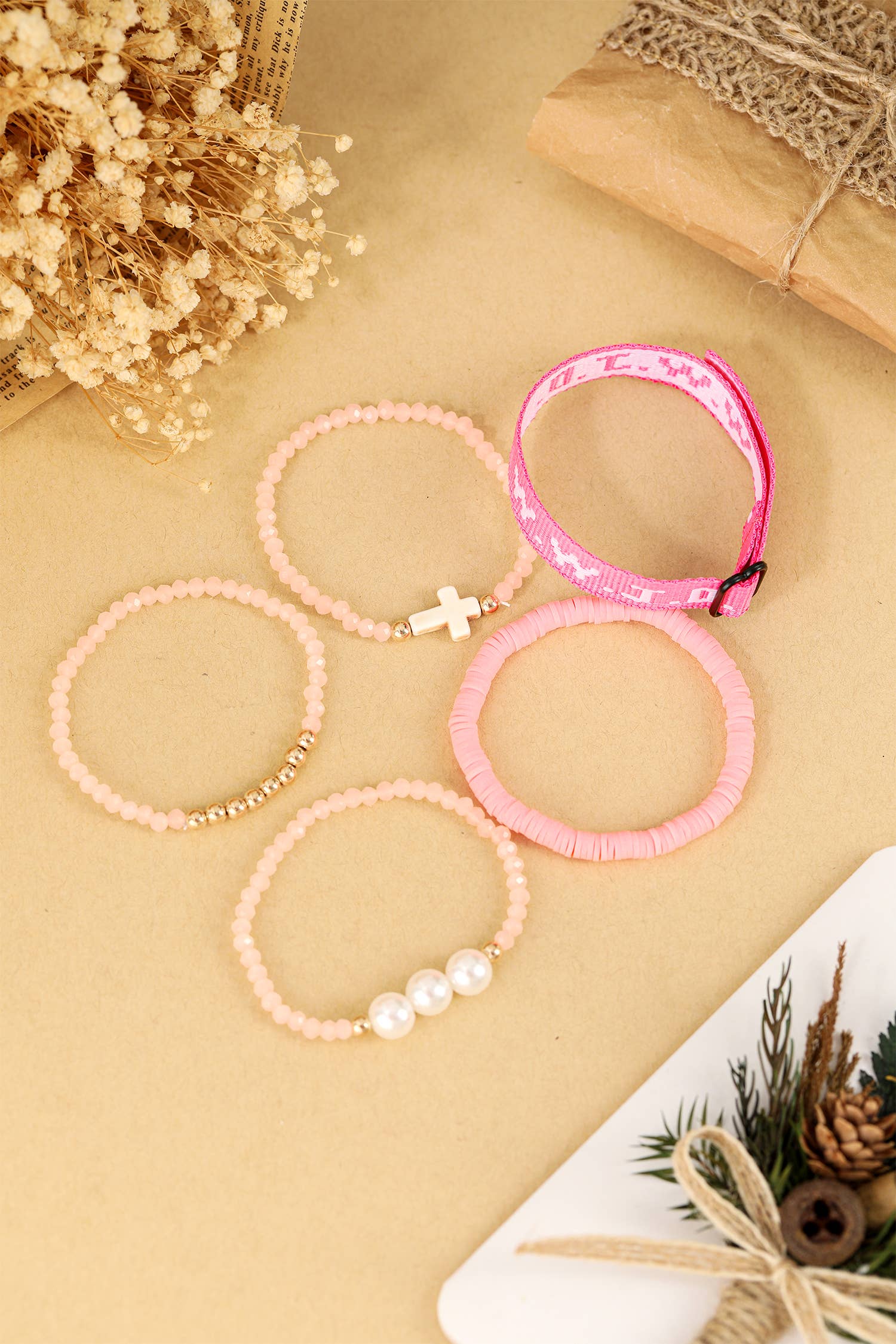WWJD Faith 5pcs Bracelet Set