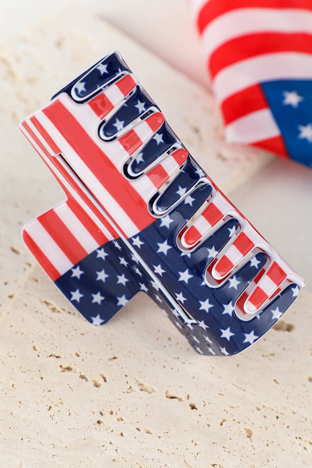 American Flag Claw Clip