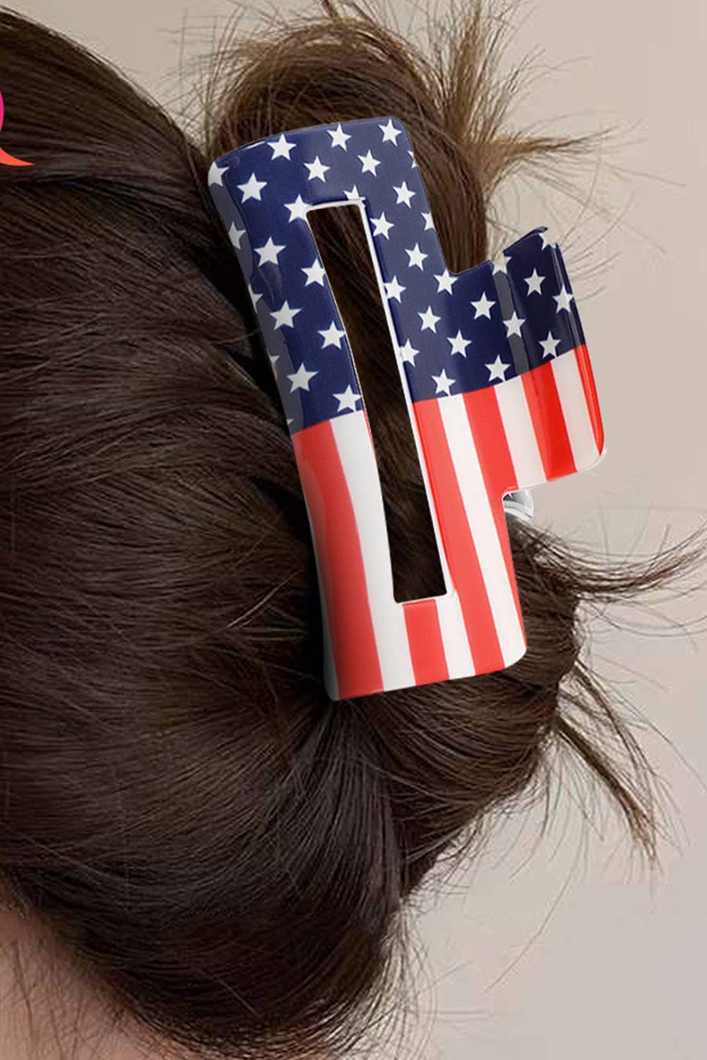 American Flag Claw Clip
